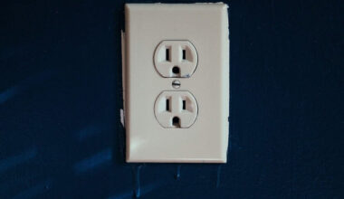 Electrical outlet on wall