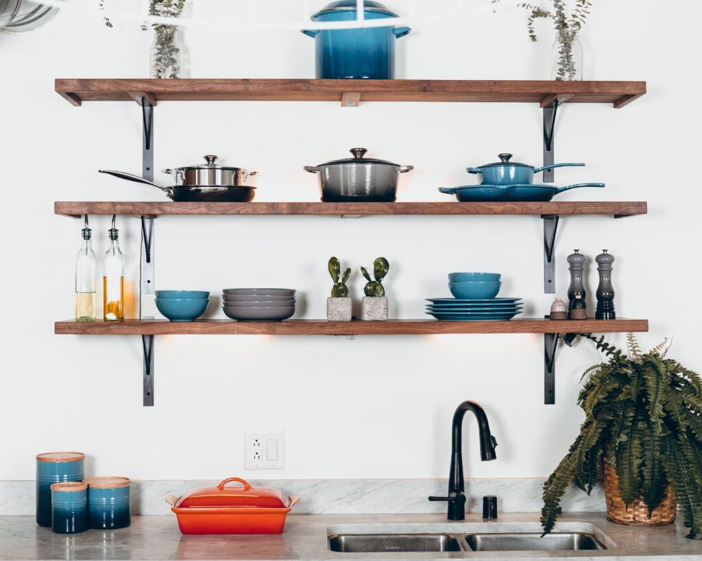 kitchen floating shelf