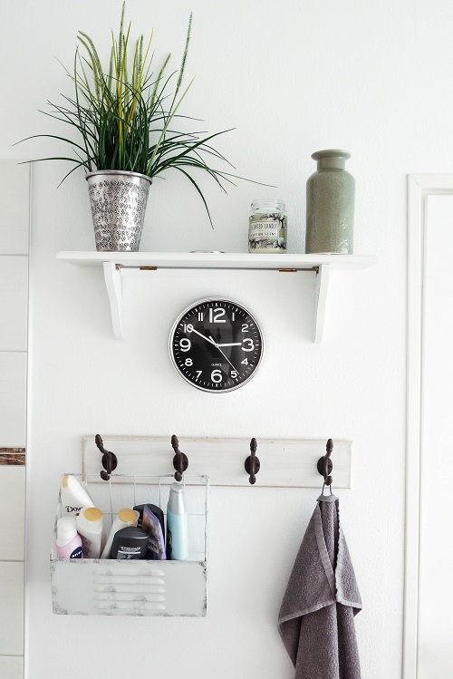 shelf over clock