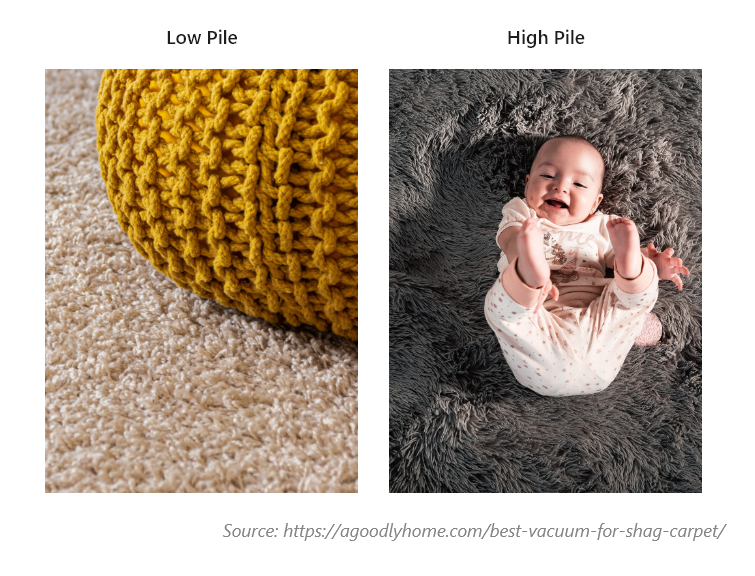 Carpet - high pile and low pile