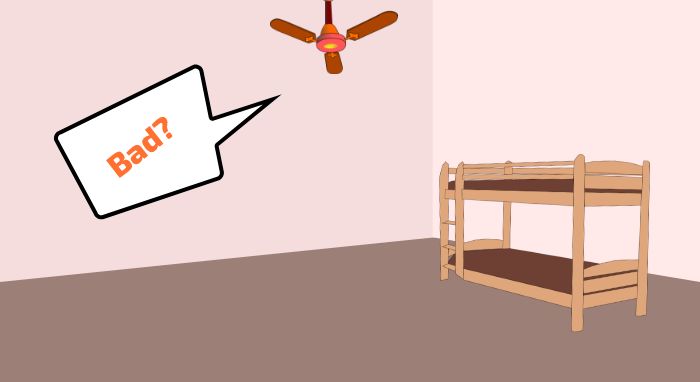 ceiling fan with bunk bed